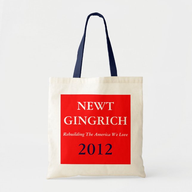 Bolsa Tote Saco de Newt Gingrich (Frente)