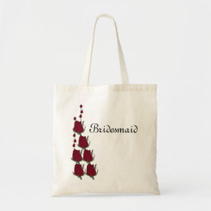 Bolsa Tote Saco de noiva de rosa vermelha para damas de honra