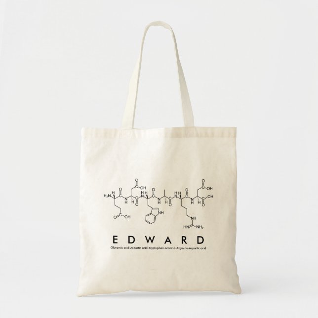 Bolsa Tote Saco de nome do peptídeo Edward (Frente)