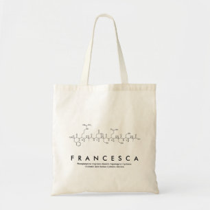 Bolsa Tote Saco de nome do peptídeo Francesca