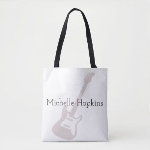 Bolsa Tote saco de notas de música preto personalizado