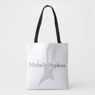 Bolsa Tote saco de notas de música preto personalizado