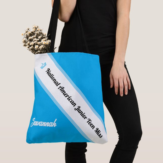 Bolsa Tote Saco de Página Personalizado Faixa Coroa Concursos (Close Up)