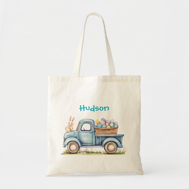 Bolsa Tote Saco de Páscoa Personalizado para Crianças (Frente)