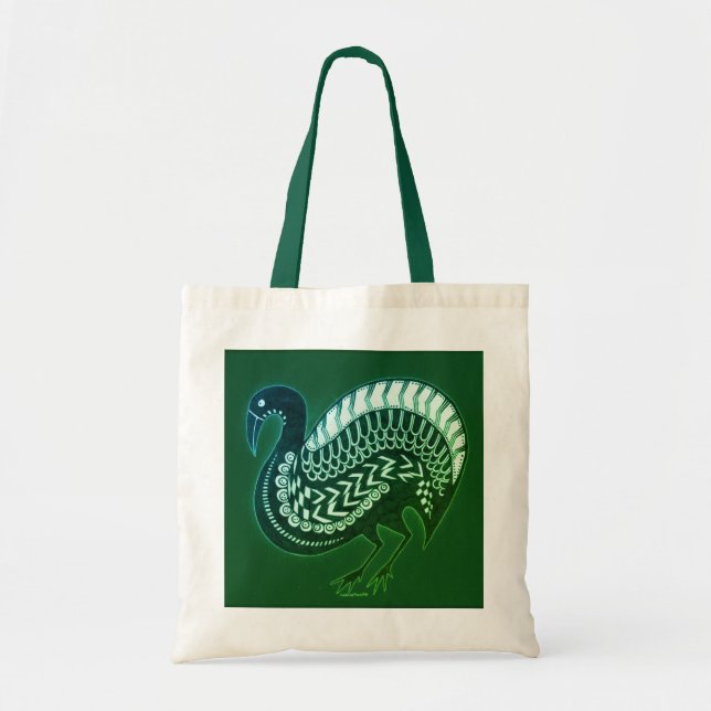 Bolsa Tote Saco de Pássaro Verde Inspirado pelo Grego Mycenae (Frente)