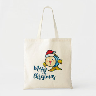 Bolsa Tote Saco de peixe de natal fofo personalizável