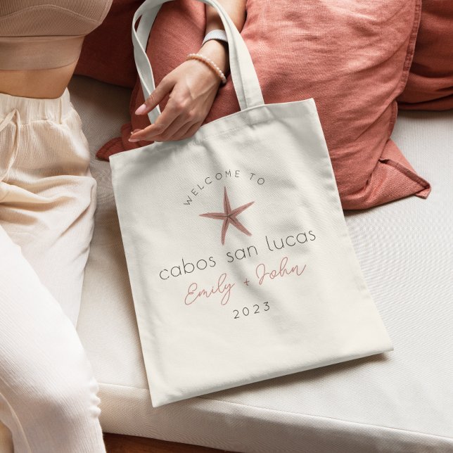Bolsa Tote saco de peixe estrela de boas-vindas do casamento  (Criador carregado)