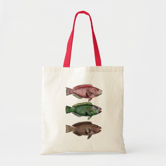 Bolsa Tote Saco de Peixe-Papagaio (Frente)