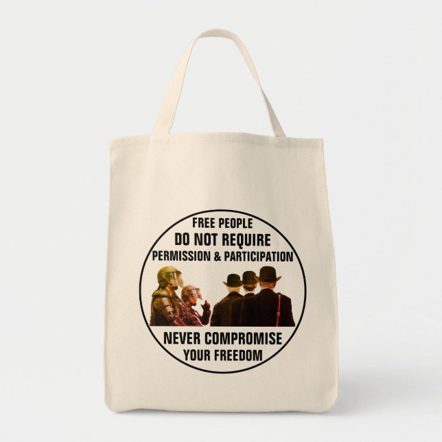Bolsa Tote Saco de permissão e participação (Frente)