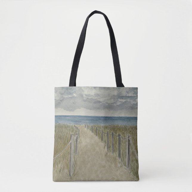 Bolsa Tote Saco de Praia Artística (Frente)
