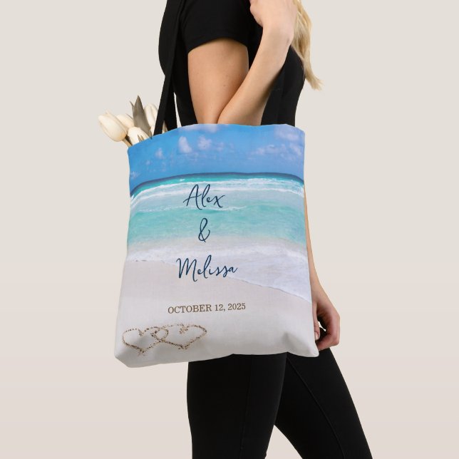 Bolsa Tote Saco de Praia para Casamento na Praia (Close Up)