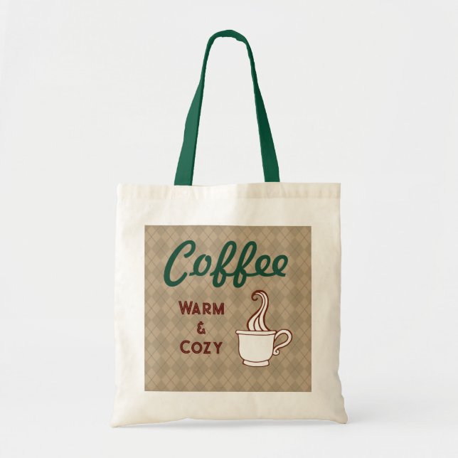 Bolsa Tote Saco de presente clássico de café (Frente)