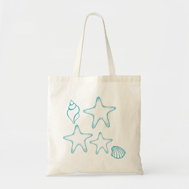 Bolsa Tote Saco de presente de cruzeiro de conchas de praia d (Frente)