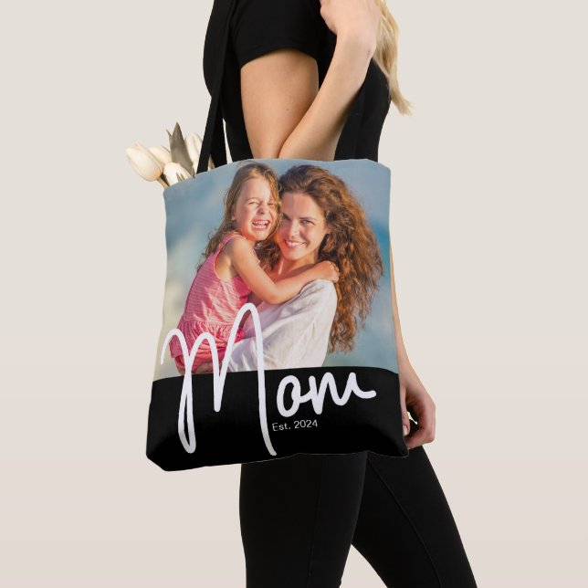Bolsa Tote Saco de Presente de Foto da Mamãe Est. (Close Up)