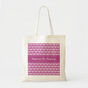 Bolsa Tote Saco de presente do Coração Rosa, personalizar