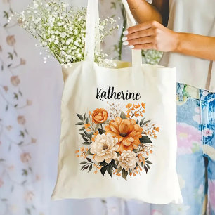 Bolsa Tote Saco de presente floral personalizado para ela, ma