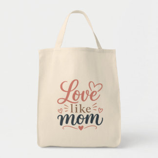 Bolsa Tote Saco de presente para a mamãe, amor como a mamãe,
