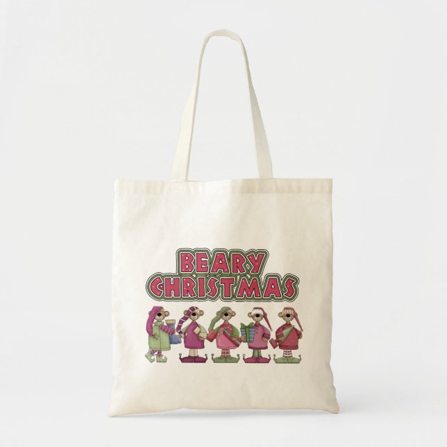 Bolsa Tote Saco de presentes de Natal Beary (Frente)