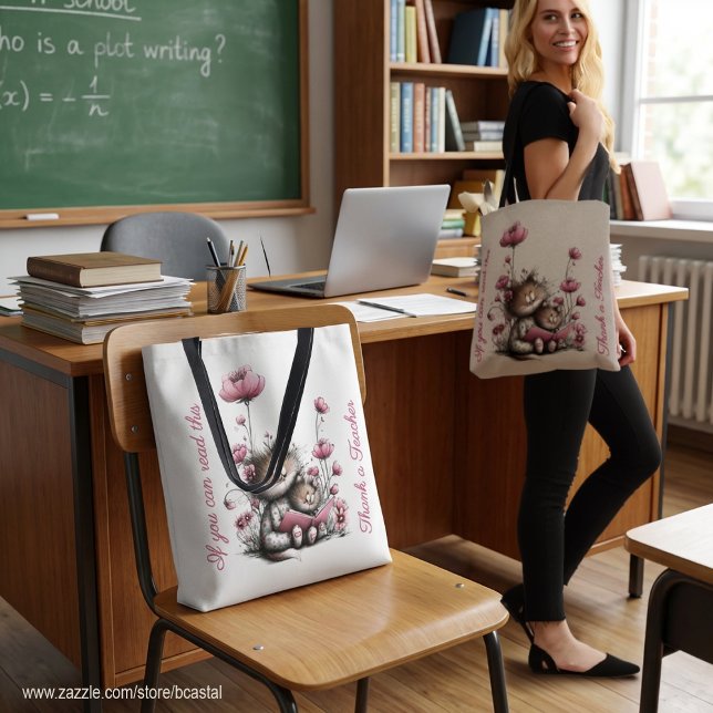 Bolsa Tote Saco de Professor de Gatos Muito Fofos (Criador carregado)