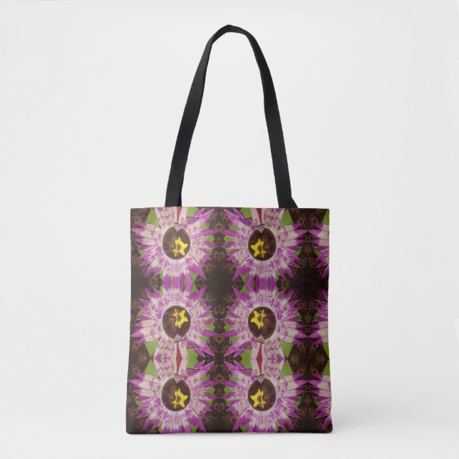 Bolsa Tote saco de quiping de flor (Frente)