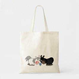 Bolsa Tote Saco de ressalto dos pôneis de cartoon bonitos