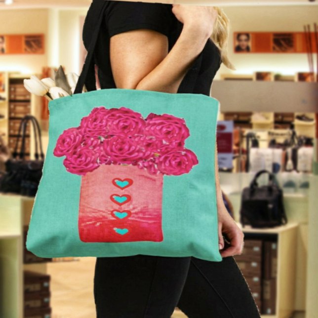 Bolsa Tote Saco de Rosa II-Bolsa (She is all that, And a Bag of Roses!)