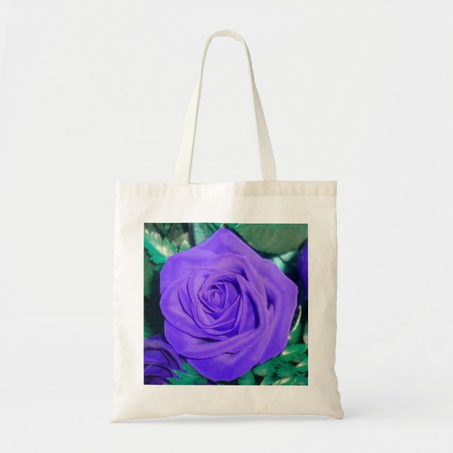 Bolsa Tote Saco de Rosa roxo (Frente)