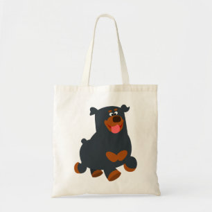 Bolsa Tote Saco de salto bonito de Rottweiler dos desenhos