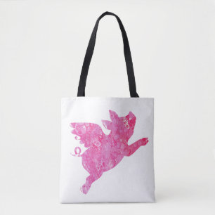 Bolsa Tote Saco de sapato voador, presentes de porco voador,