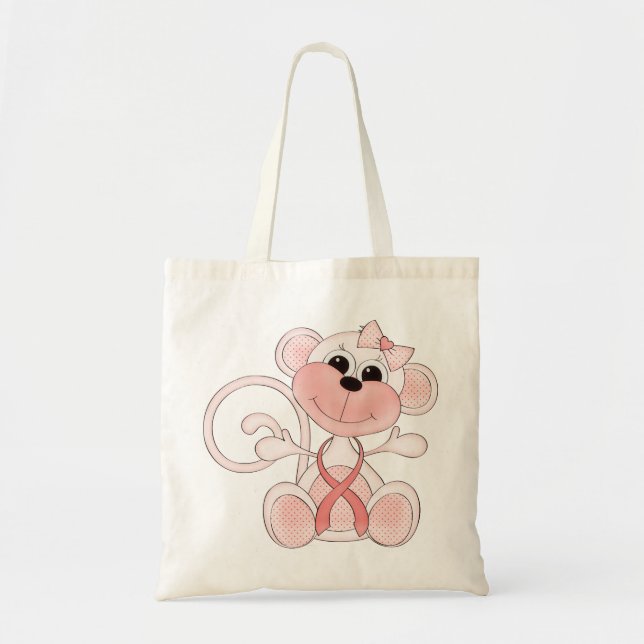 Bolsa Tote Saco de Sensibilização para o Cancer da Mama (Frente)