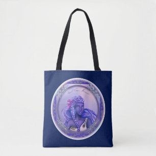 Bolsa Tote Saco de Sereia do Oceano Roxo