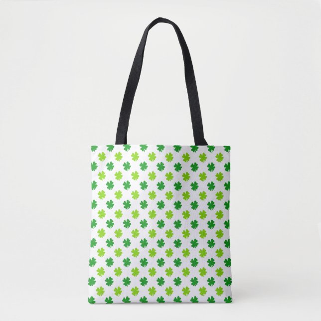 Bolsa Tote Saco de Shamrock Personalizado, Dia de São Patríci (Frente)