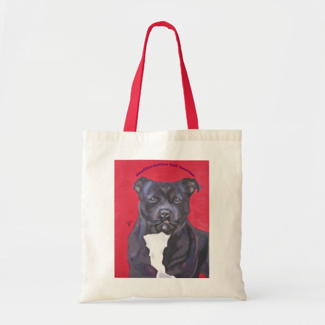 Bolsa Tote Saco de Staffordshire bull terrier (Frente)