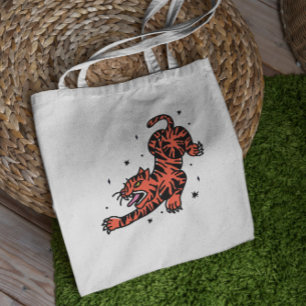 Bolsa Tote Saco de Tatuagem do Tigre