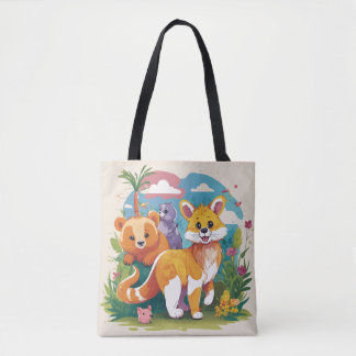 Bolsa Tote Saco de tendências do Designer de Impressão Animal