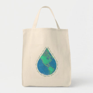 Bolsa Tote Saco de terra da gota da água