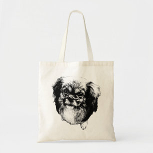 Bolsa Tote Saco de Tibetan Spaniel – Arte de retrato de cacho