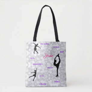 Bolsa Tote Saco de tipografia de patinação artística