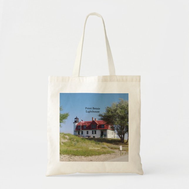 Bolsa Tote Saco de toalha Betsie Lighthouse (Frente)