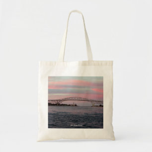 Bolsa Tote Saco de toalha da ponte de água azul