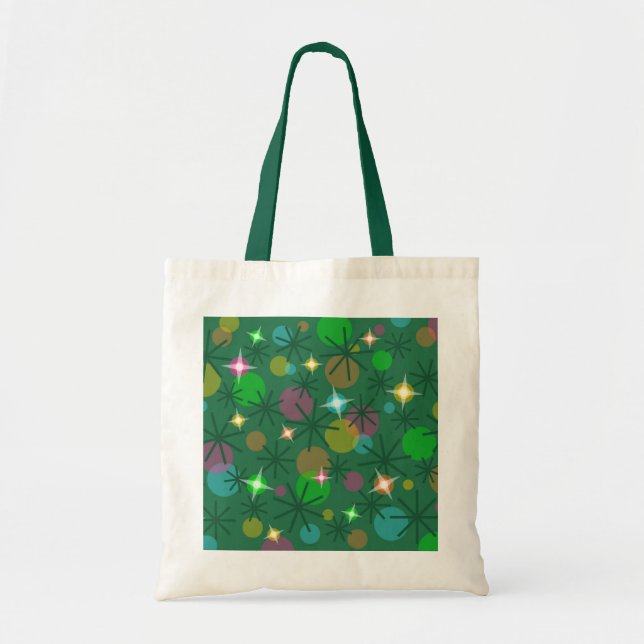 Bolsa Tote Saco de toalha das Luzes de Natal (Frente)