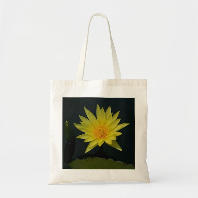 Bolsa Tote Saco de toalha de água do Lotus Amarelo (Frente)