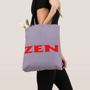 Bolsa Tote Saco de toalha de cinza vermelha Zen