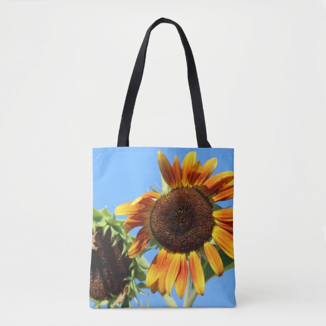 Bolsa Tote Saco de toalha de girassol (Frente)