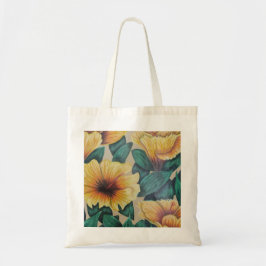 Bolsa Tote Saco de toalha de hibisco amarelo