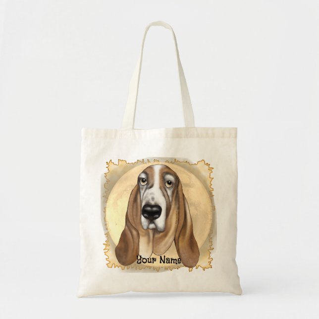 Bolsa Tote Saco de toalha de Hound Basset (Frente)
