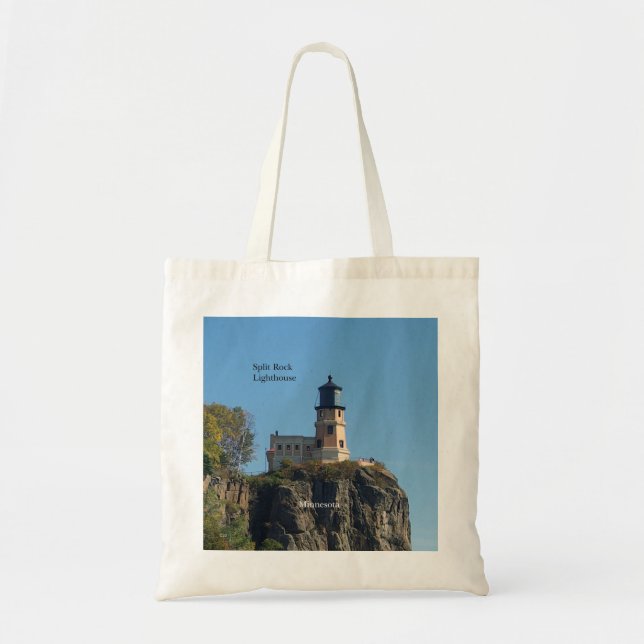 Bolsa Tote Saco de toalha do Farol de Rocha Dividida (Frente)