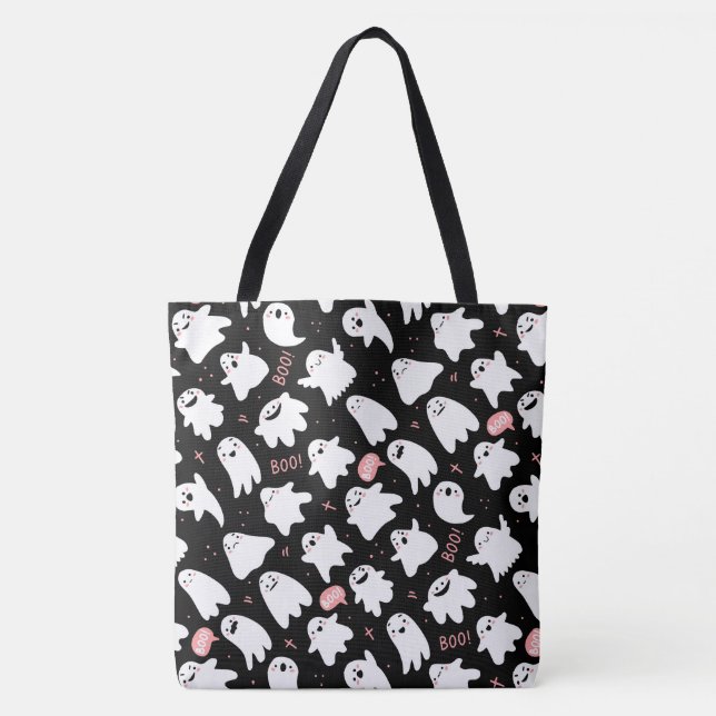 Bolsa Tote Saco de toalha do Halloween Ghost (Frente)