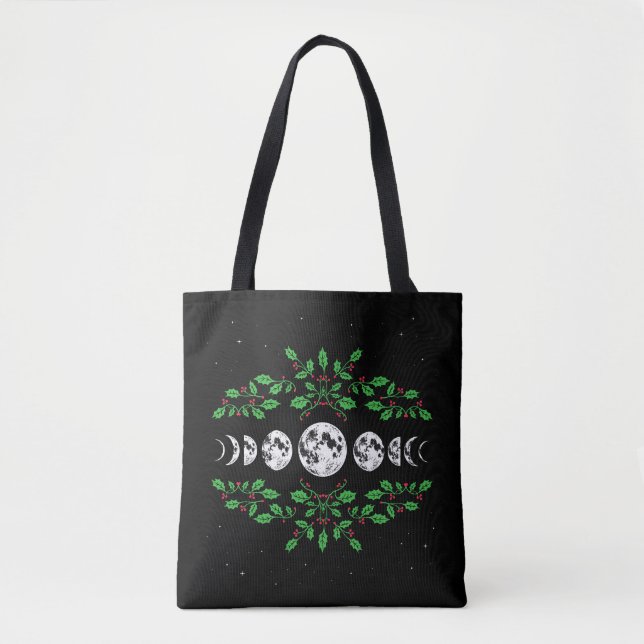 Bolsa Tote Saco de toalha do jardim das fases da lua (Frente)