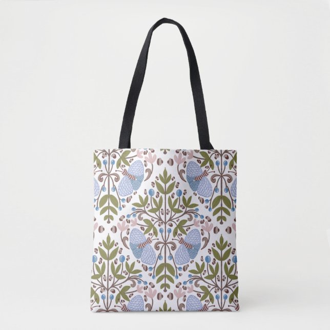 Bolsa Tote Saco de toalha floral (Frente)